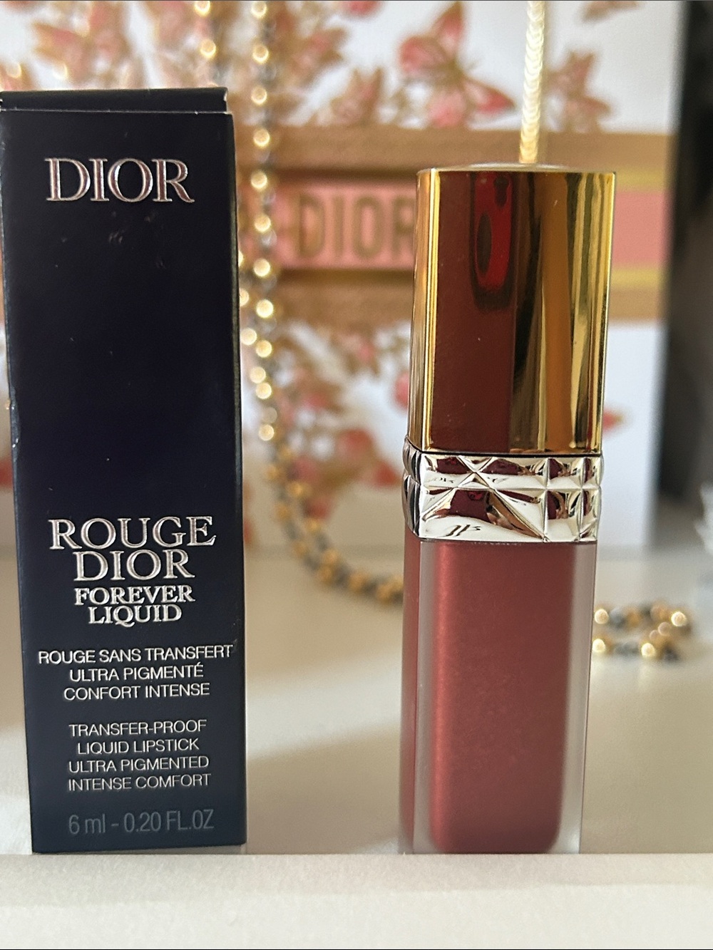 Dior Rouge Dior Forever Sequin Liquid Lipstick - Limited Edition #843 Divine